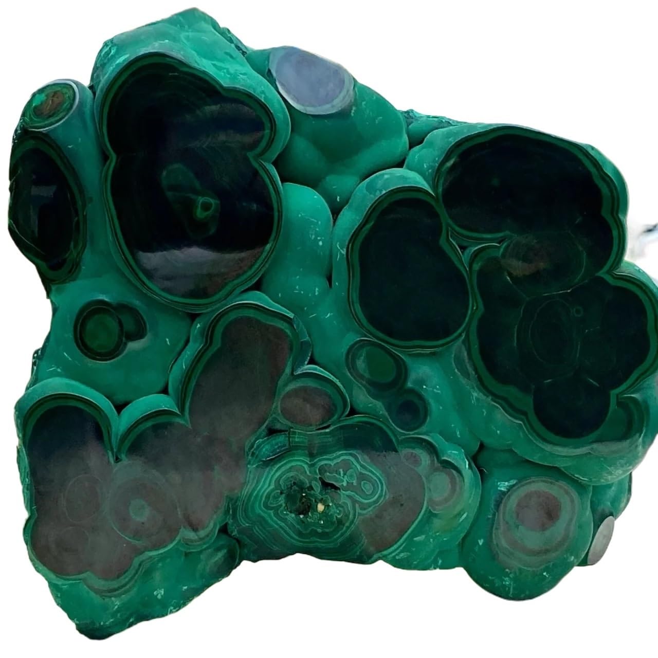 AARTERZZA 1 Piece of 1.5-1.8 kg Raw Quartz Gemstone in Polished Malachite Crystal