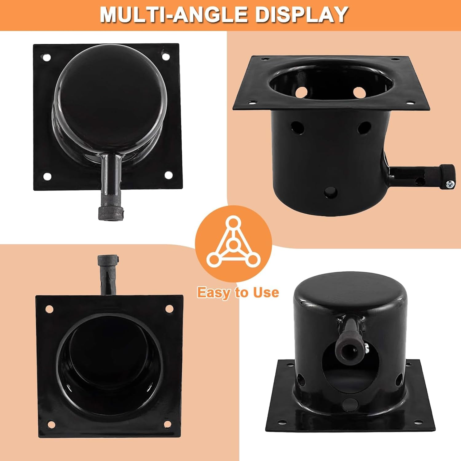 74254 Fire Burn Pot for Austin XL Pit Boss Parts,Pit Boss Pro SER 820-PS1 (Lowes),Traeger Fire Pot Replacement Traeger Ironwood 885, for Traeger,Most Pit Boss & Camp Chef Pellet Grills,Porcelain Steel