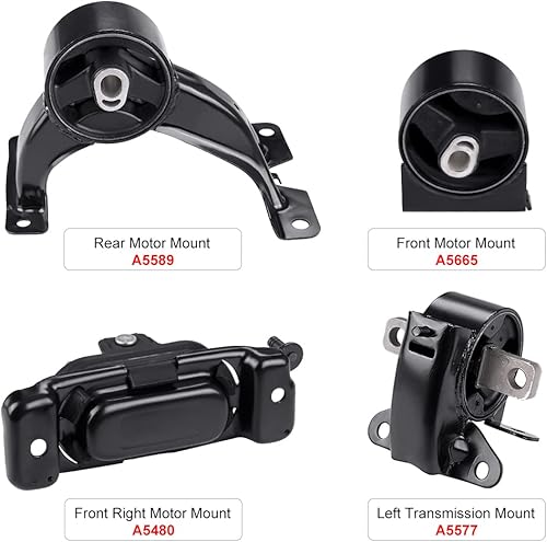 Miniatura 2 de JDMON 4 piezas de repuesto de soporte de motor para Chrysler Town & Country 2011-2015 3.6L Dodge Grand Caravan Ram CV VW Routan (transmisión