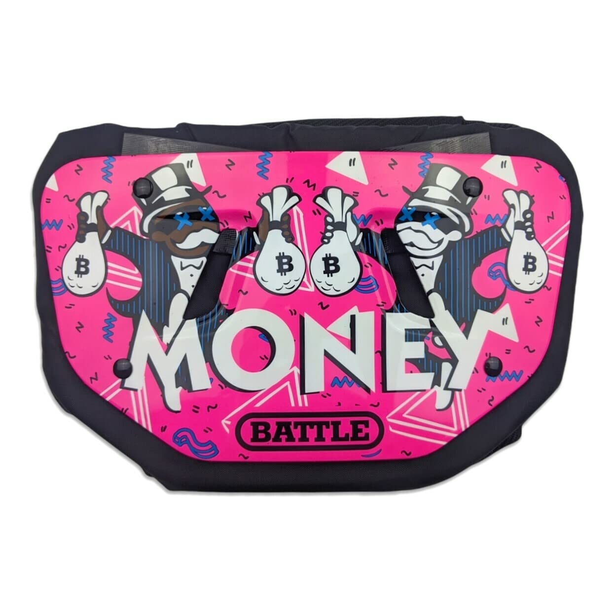 Battle Sports Money Man Chrome Football Back Plate (Adult)