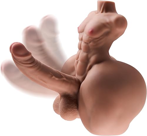 Sonzua Muñeca sexual masculina con consolador flexible, masturbador unisex con consolador realista y agujero anal apretado para homosexuales, muñeca