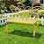 Boweniog Outdoor Bench with Built-in Table, Yellow, 49.2inch