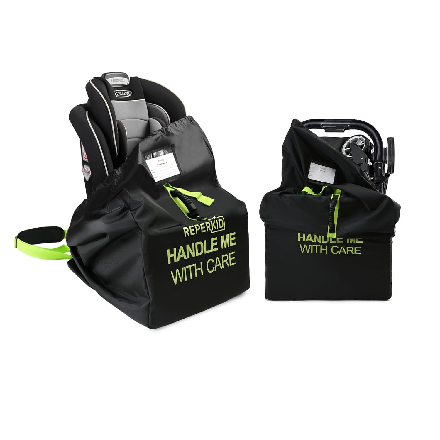 reperkid Car Seat Travel Bag with Stroller Bag for Air Travel Airplane Backpack Gate Check Bag Cover for Flight Check In