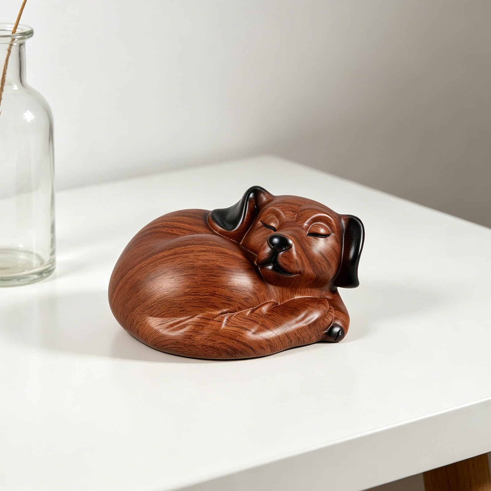 TOYANDONA Gedenkurne für Hundekremierung in Hundeform aus Kunstharz