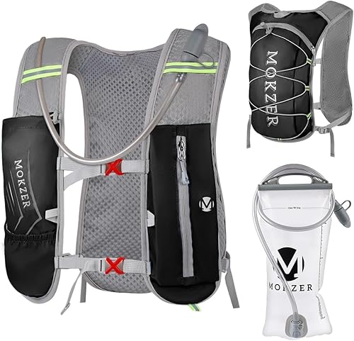 Chaleco de hidratación para correr con una vejiga de agua de 2 litros, mochila de agua ligera para correr, senderismo, ciclismo, maratón, sendero