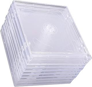 HONMEET 9Pcs Transparente Fichário Suporte De CD Fichário Fino Estojo De Acrílico Capas De Disco Capas De CD Acrílico Capas De CD Portáteis Capa De Dvd Acrílico Capas De Joias De Dvd Rack