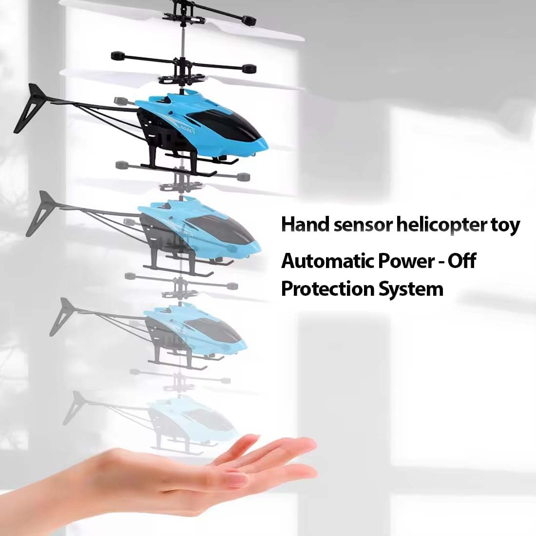 NEEYATI Flying Toy Combo | Infrared Induction RC Helicopter with 3D Lights + USB Rechargeable RGB Boomerang Spinner Ball | Gravity Control Indoor & Outdoor Fun Toys for Kids 3