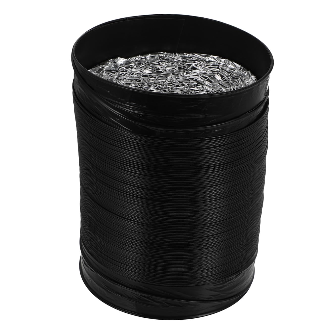 Tubo Flessibile Condotto Aria in Pvc Nero, Estensibile | Ventilazione e Cappa di Aspirazione, Retrattile e Facile da Installare, Uso Casa e Ufficio