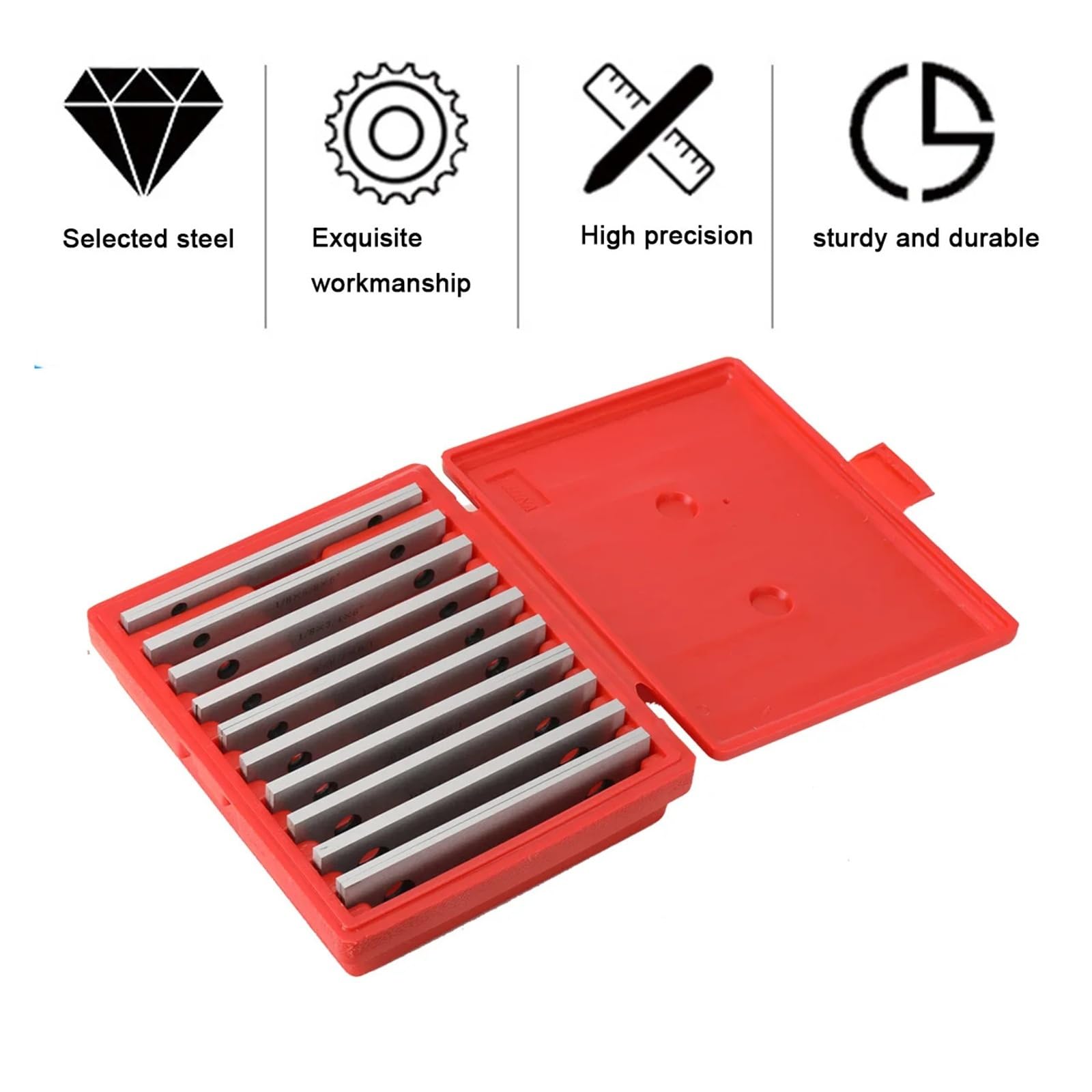 10 par precyzyjnych zestawów równoległych frezowanie CNC cienkie stalowe podkładki blok pomiarowy 1/8 "X 6" dokładność 0,0002" Precyzyjny pomiar