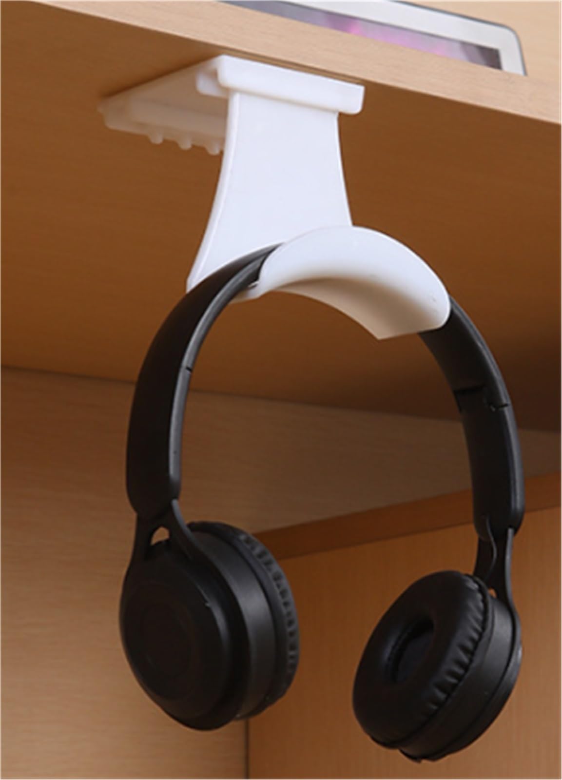Supporto Cuffie Camera da Letto Supporto for Cuffie Gancio in Metallo Satinato for Semplice in Silicone Antiscivolo Accessori per Il Gioco(White)