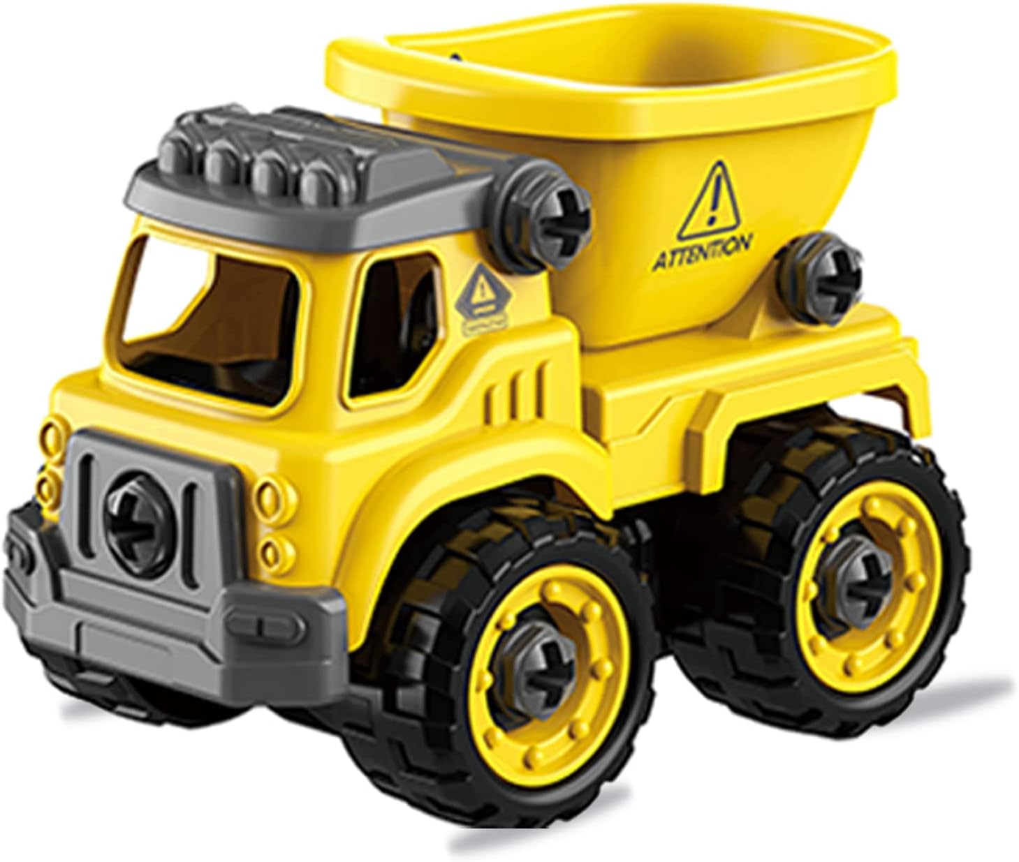 Little Story - Kids Toy Assembled Wisdom Cars - Set of 12 - Yellow