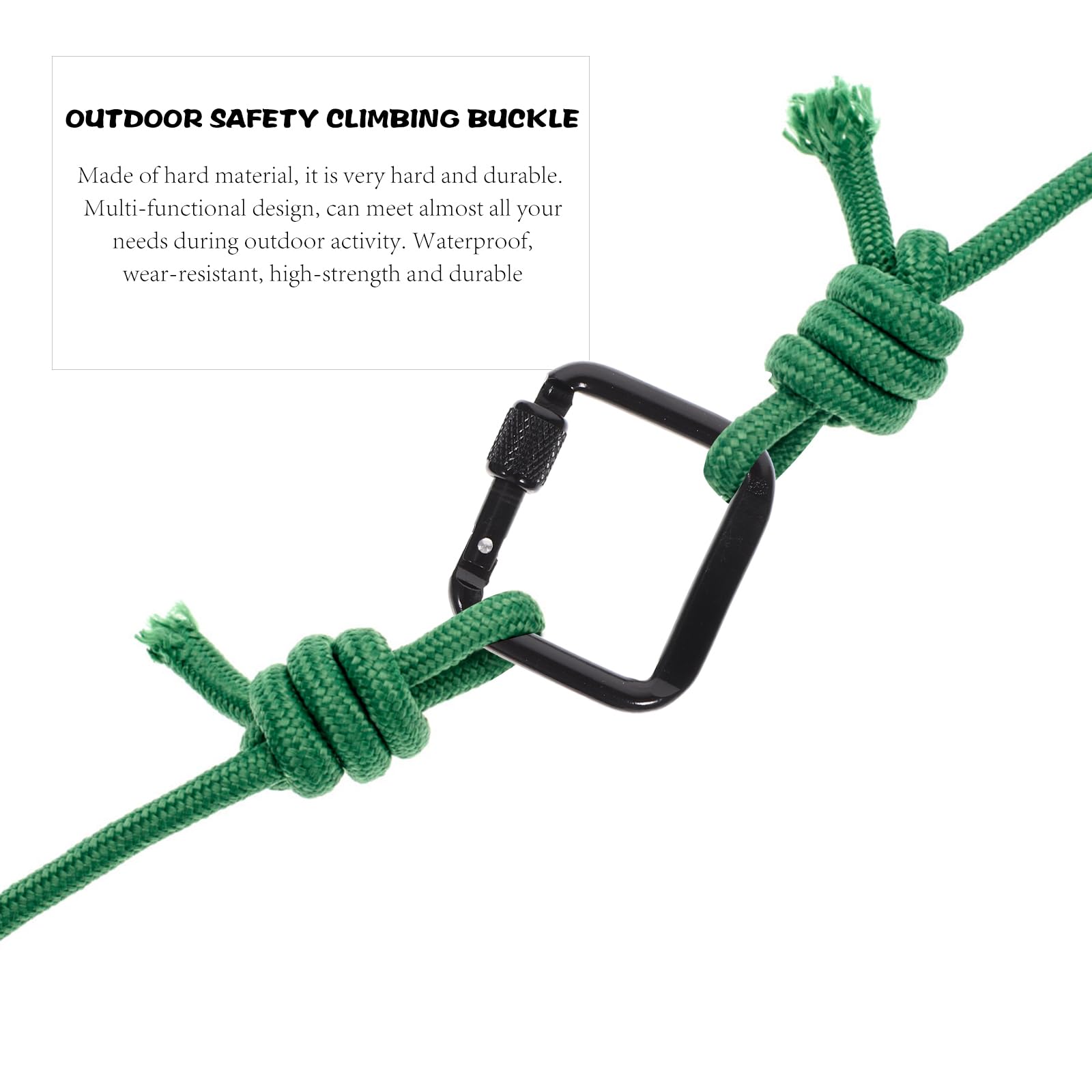 Toddmomy 6pcs Camping Button Heavy Duty Metal Carabiner Keychain Hooks for Hanging, Outdoor Hiking Clasp with Snap Hook and Trigger