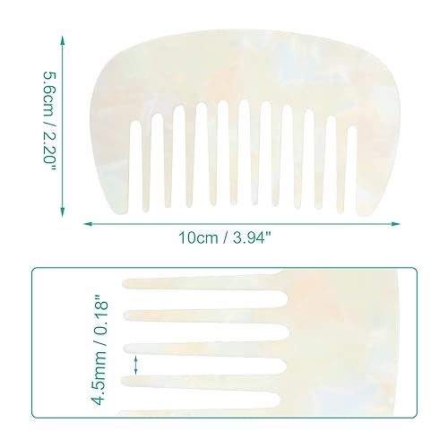 Miniatura 4 de VOCOSTE Peine para el cabello de dientes anchos, peine antiestático de tamaño de bolsillo para cabello grueso, rizado, cuidado del cabello, peine