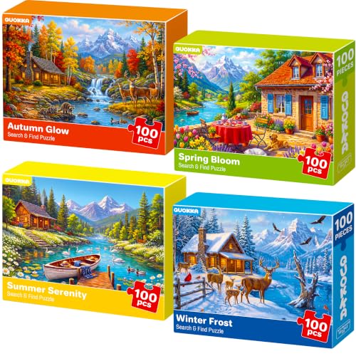 Image of Large Piece Puzzles for Dementia Seniors - 100 Piece Puzzles for Adults