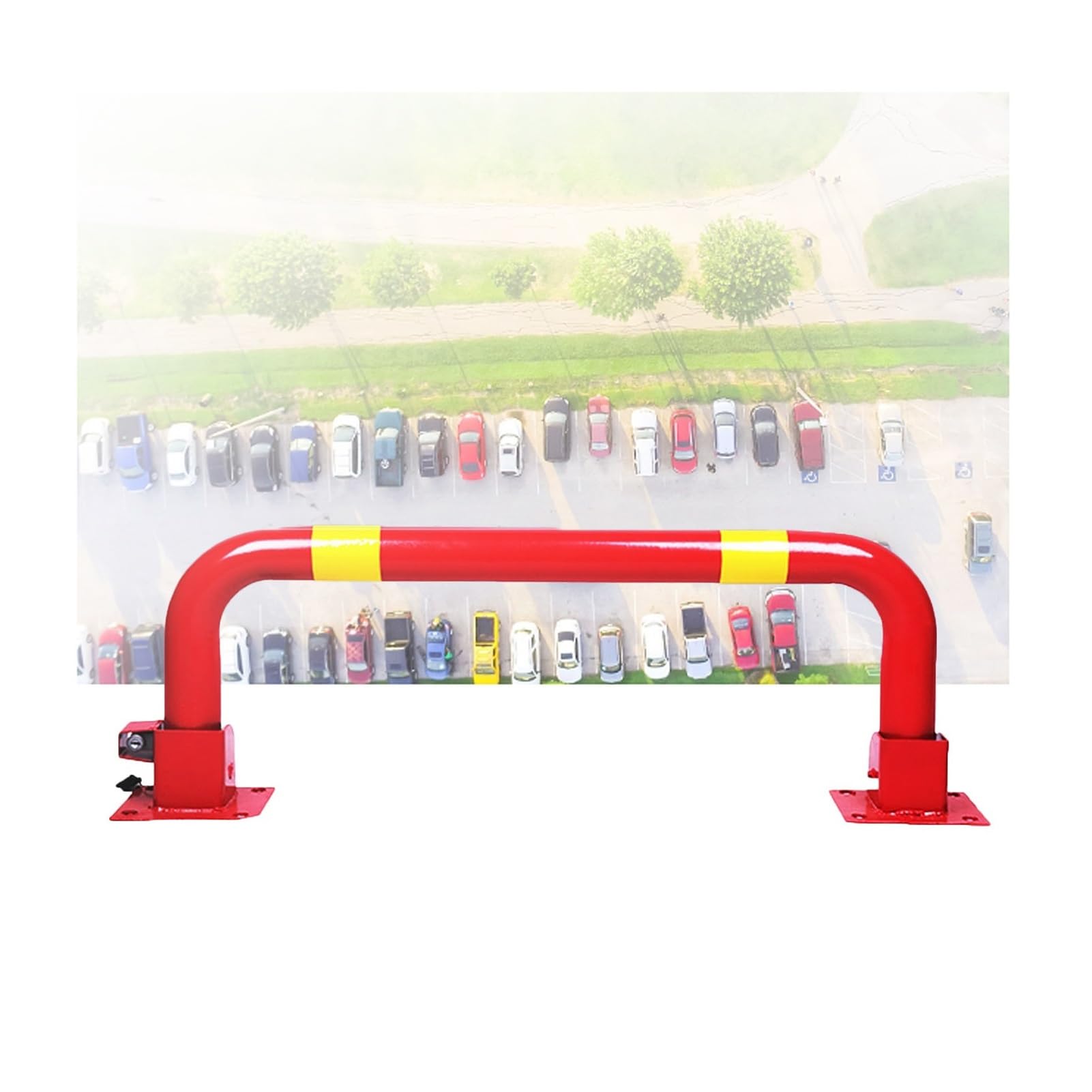 Poteaux d'avertissement de stationnement à installation facile