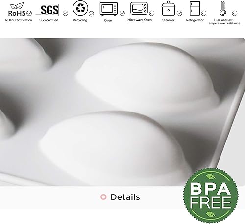 Vista 252 de OCPO KITCHEN Molde de silicona para hornear pasteles de mousse, dulces, pasteles, chocolate, magdalenas, gelatina, galletas, pudín, molde