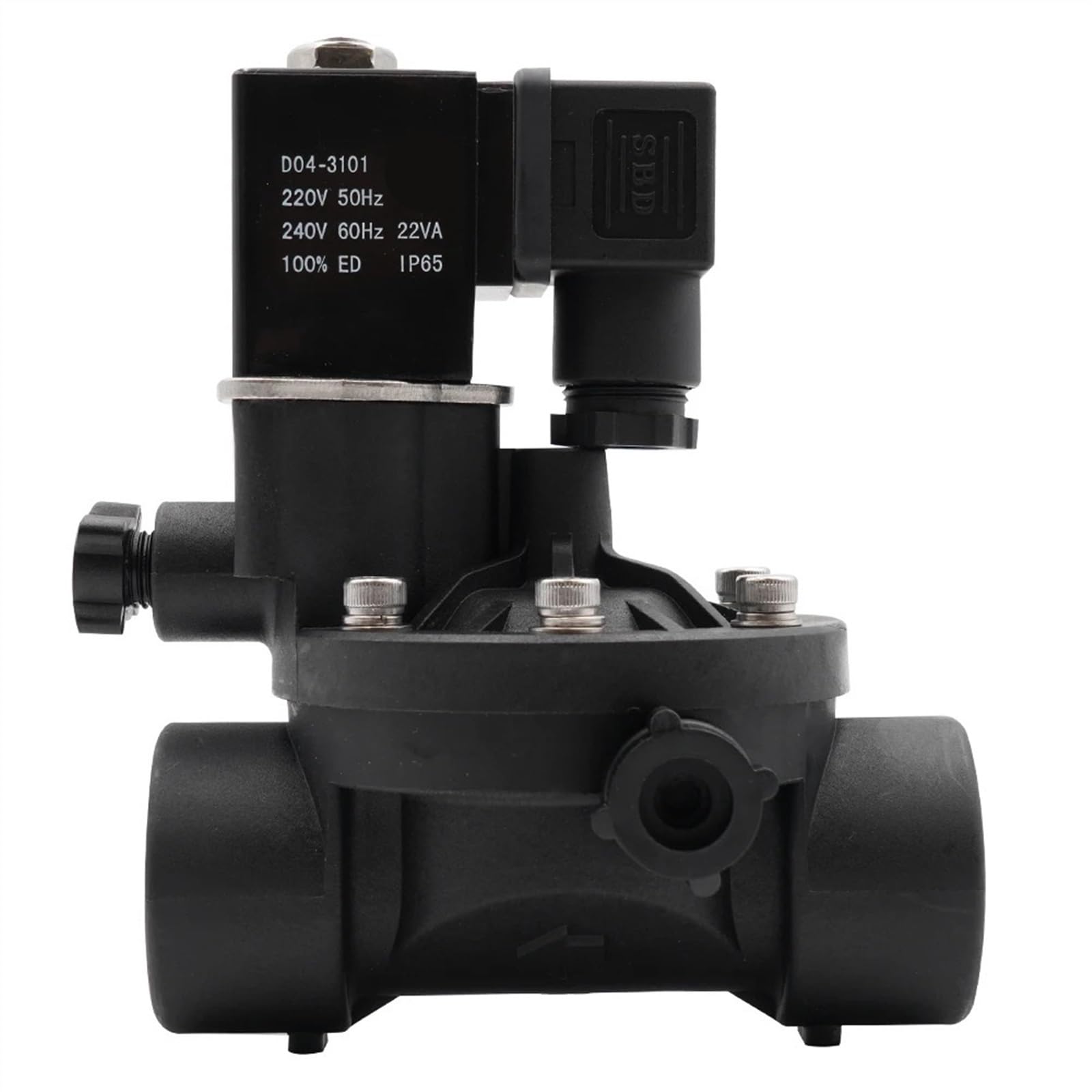 Waevujklg 2 Normally Closed Or Open Ac220v Way Pilot Operated Plastic Solenoid Valve Water Valves With Manual Switch And Flow Adjustment(G-Dc 4V-Es Normally Open)