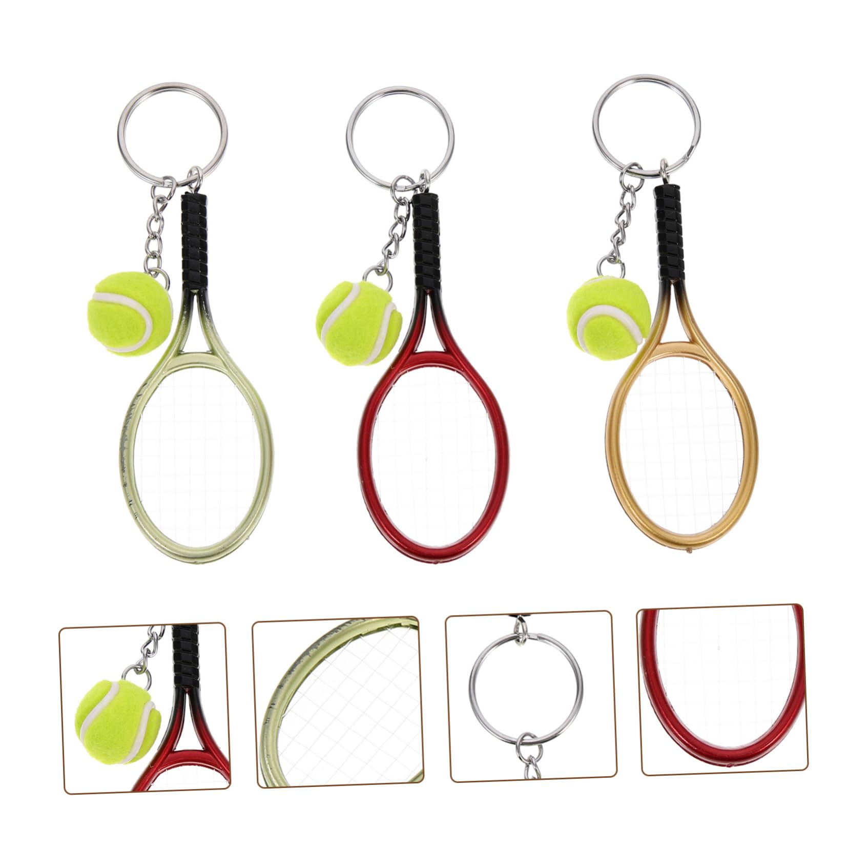 VALICLUD portachiavi da tennis portachiavi dell'atleta portachiavi pallone da calcio Gadget per auto palline tennis palla tennis giocattoli catena chiave accessorio borsa plastica