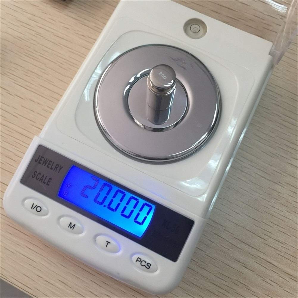 Wagi, cyfrowe wagi kuchenne, przenośna cyfrowa elektroniczna waga kuchenna, 50g 0.001g Cyfrowa waga elektroniczna 0.001g Precyzyjny LCD Cyfrowa biżuteria Diamentowa waga Laboratorium Liczenie karatów