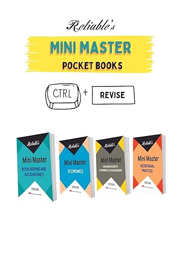 Reliable Mini Master Pocket Books | Book Keeping &amp; Accounts, Organisation of Commerce &amp; Management, Economics | Revise in Minutes | Std 12 | SYJC | Commerce | HSC Board | Set of 3 | BK Eco OC