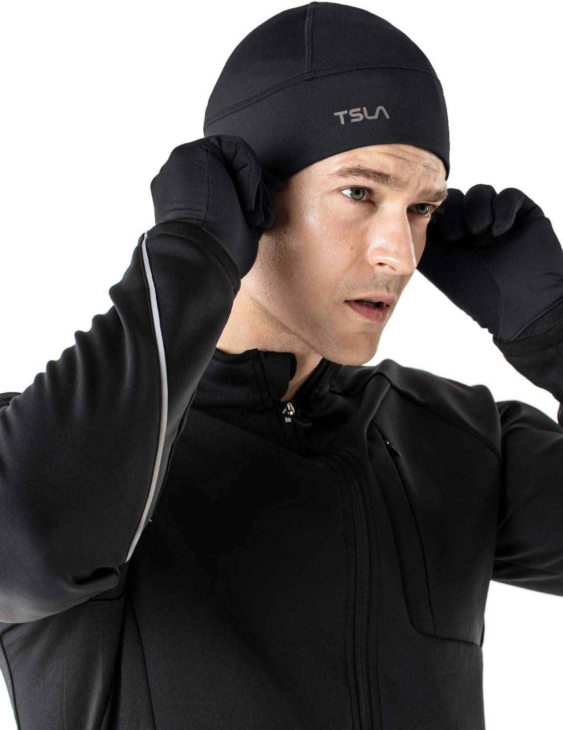 TSLA Men and Women Thermal Fleece Skull Cap, Winter Ski Cycling Under Helmet Liner, Running Beanie Hat - Image 8