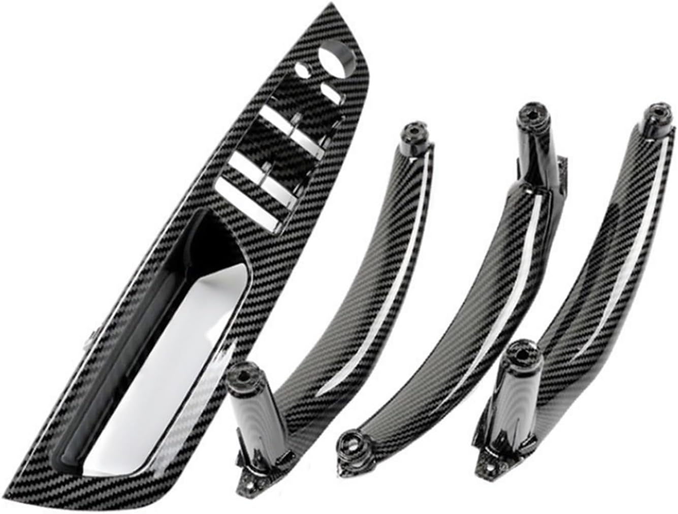 4pcs Only LHD Compatible With BMW X5 X6 E70 E71 E72 Carbon Styling Car Accessories Inner Door Handle Pull Window Master Switch Panel Cover