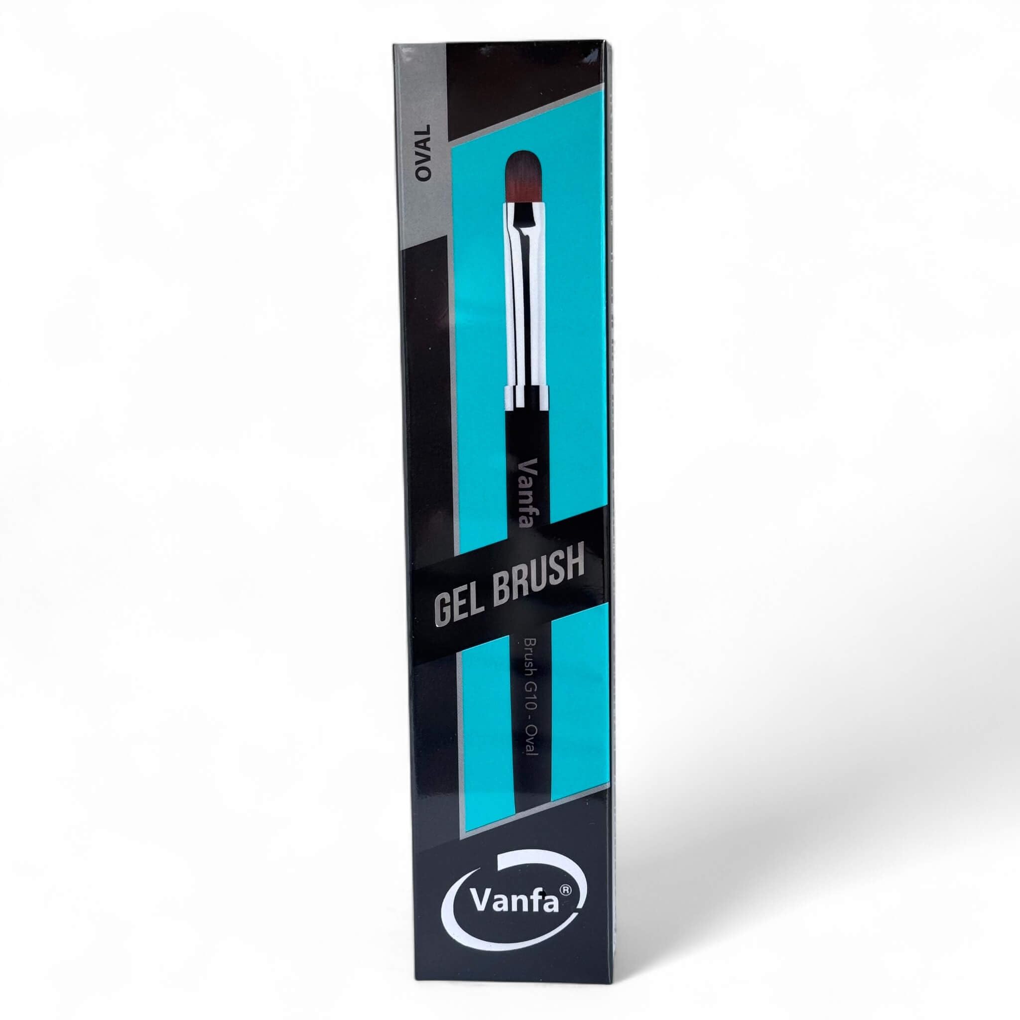 Vanfa Cepillo de uñas de gel para gel constructor, polygel, gel duro, pintura de uñas (G10 - cabeza ovalada, paquete de 1)