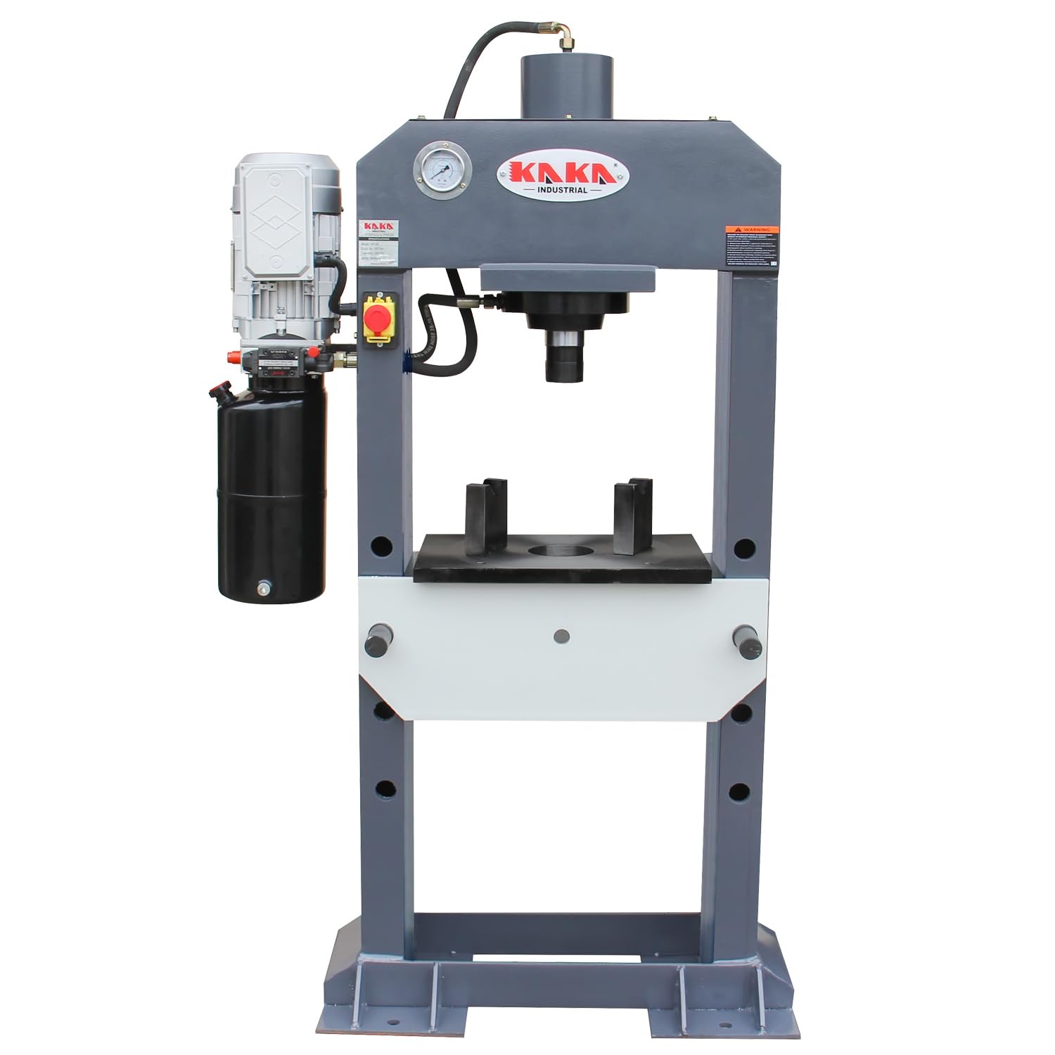 KAKA INDUSTRIAL Hydraulic Press, 25-Ton H-Frame Hydraulic Shop Press, 9.8-Inch Stroke Electric Hydraulic Press with Pressure Gauge for Pressing, Stamping, Ideal for Garage or Professional Use HP-25