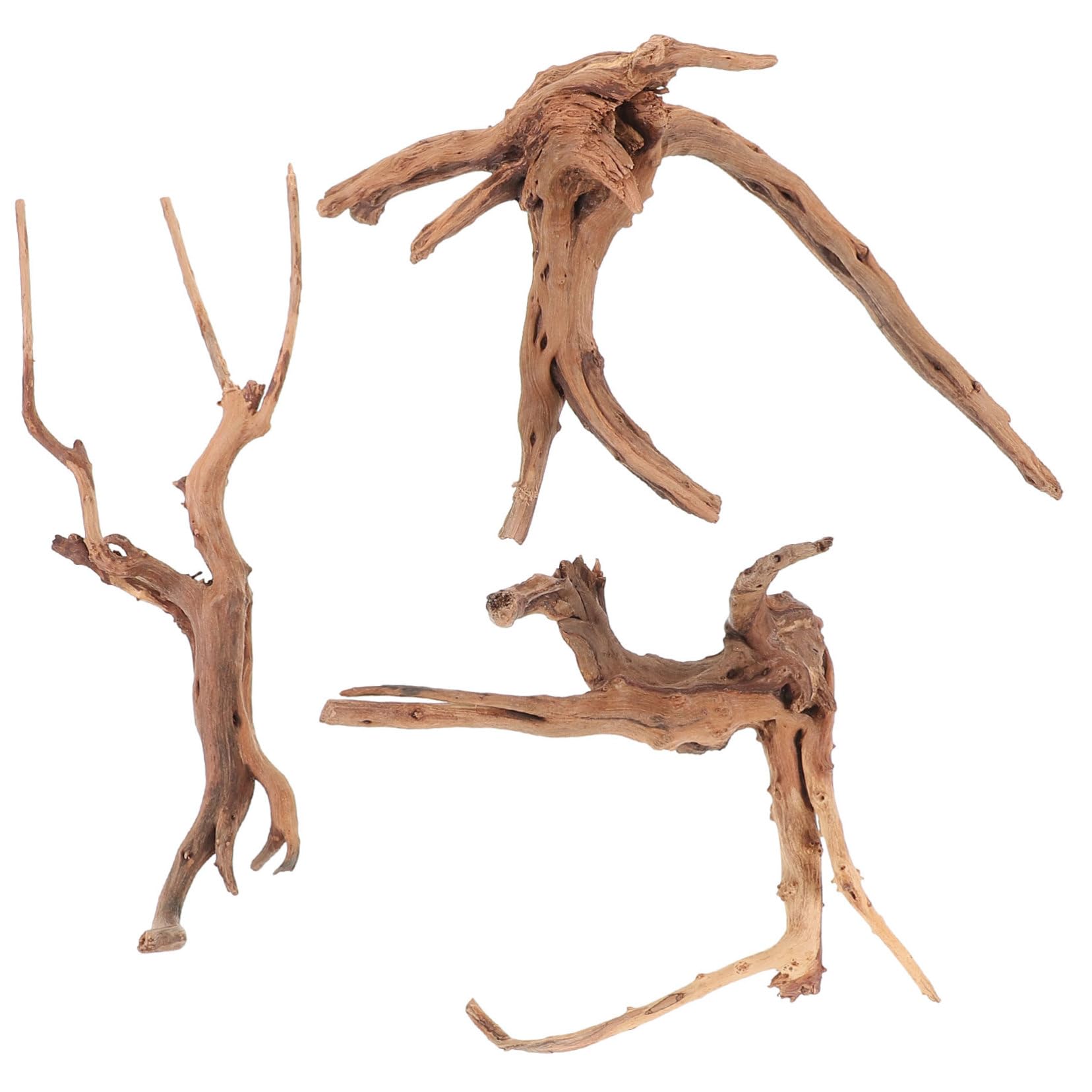 Yardwe 3piezas Troncos Flotantes De Madera para Acuario Decoración Natural para Peceras