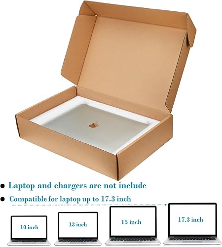Miniatura 6 de Caja de envío para portátil con espuma de protección, se adapta a la mayoría de tamaños de ultrabook o pantalla