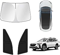 Vista 88 de T TGBROS Parasol para parabrisas de automóvil Toyota 4Runner 2010-2024, grueso, bloqueo UV y opaca, privacidad plegable, 8 piezas, accesorios