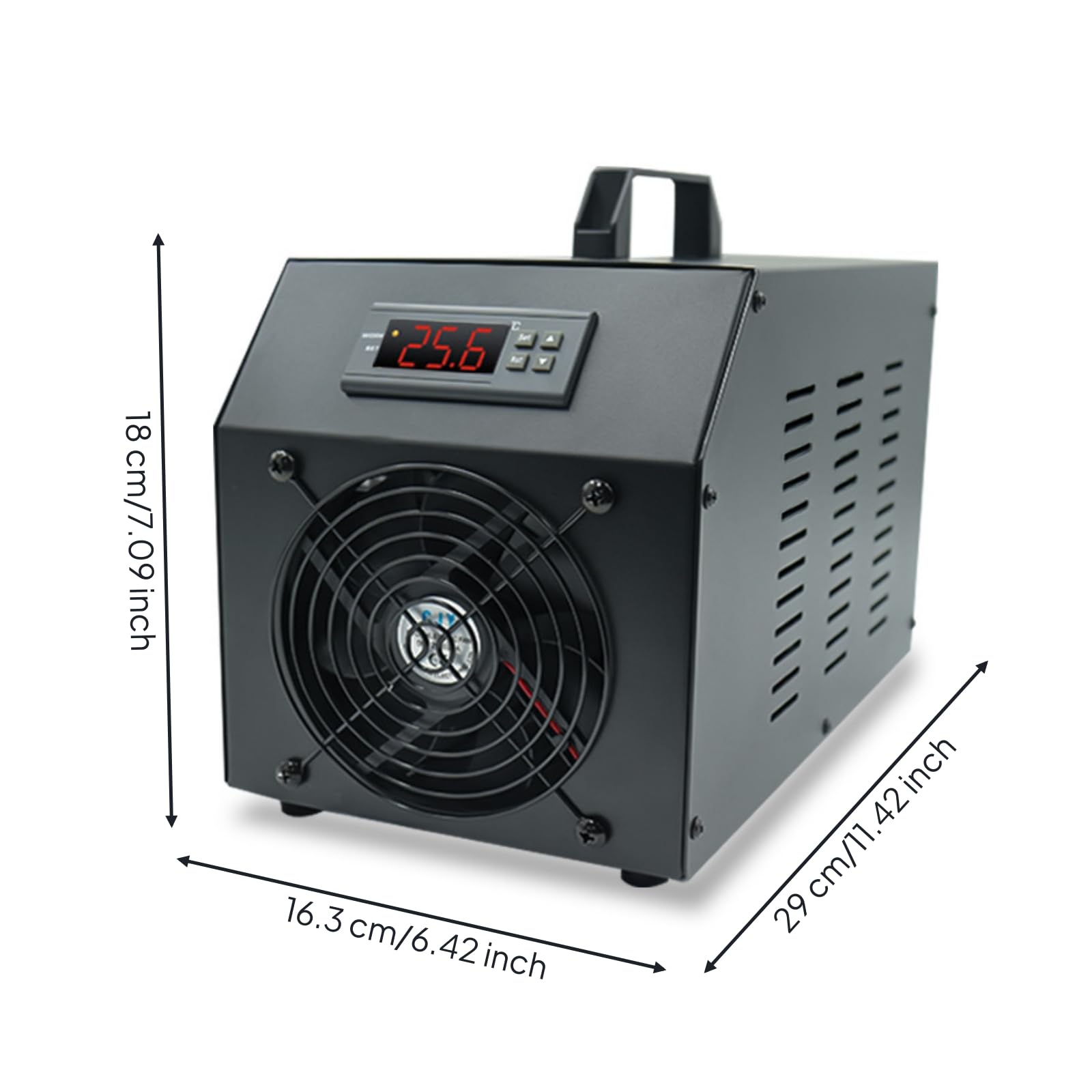 Gralara Refrigeratore con Display Digitale Compatto Silenzioso per Acquariofili, Acquario Marino, Pompa Dell Acqua E Tubo Inclusi