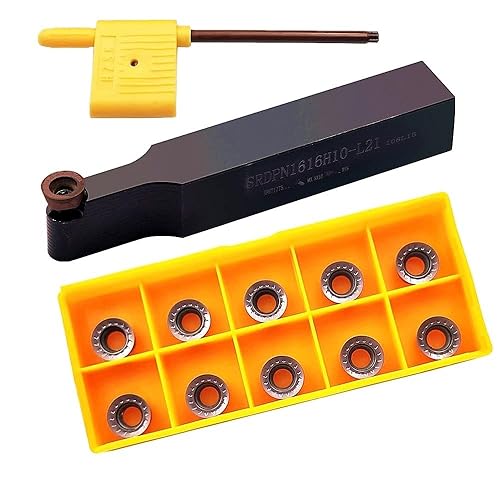 10 piezas RPMT10T3 MOE R5 - Hoja de insertos de fresado de carburo indexable con herramientas de corte de torno indexables SRDPN1616H10 de 58"16mm,