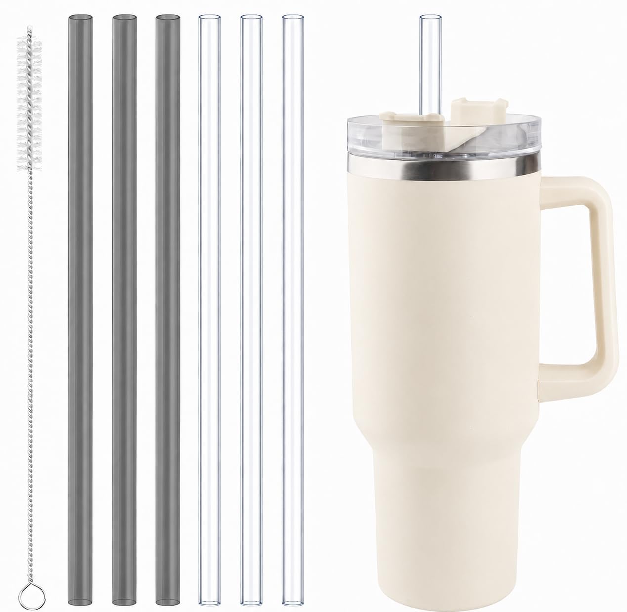 Joshey Replacement Straws for Stanley Quencher 40oz Tumbler, 6 Pack