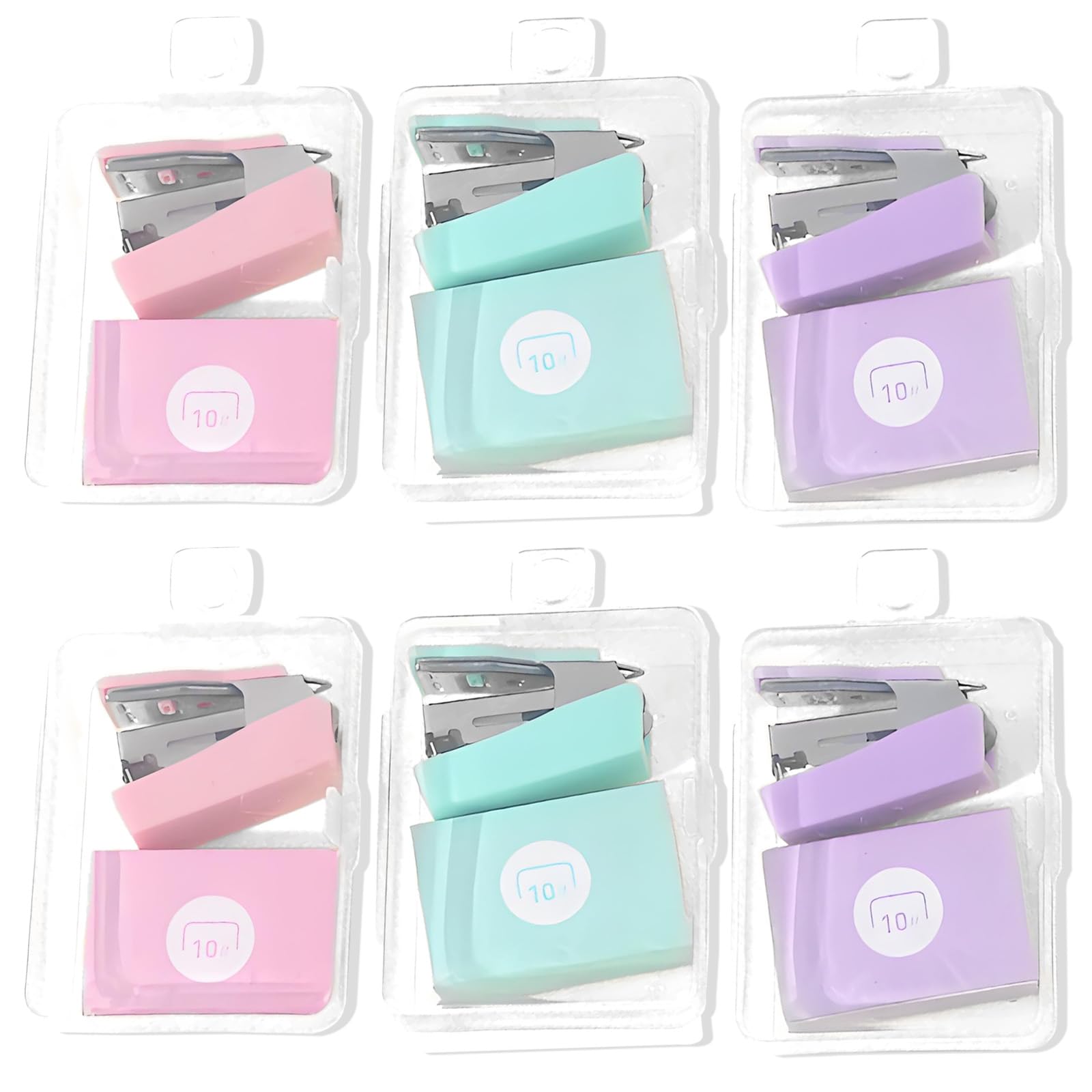 6Pcs Mini Stapler and Staples Set, Small Stapler with Staples