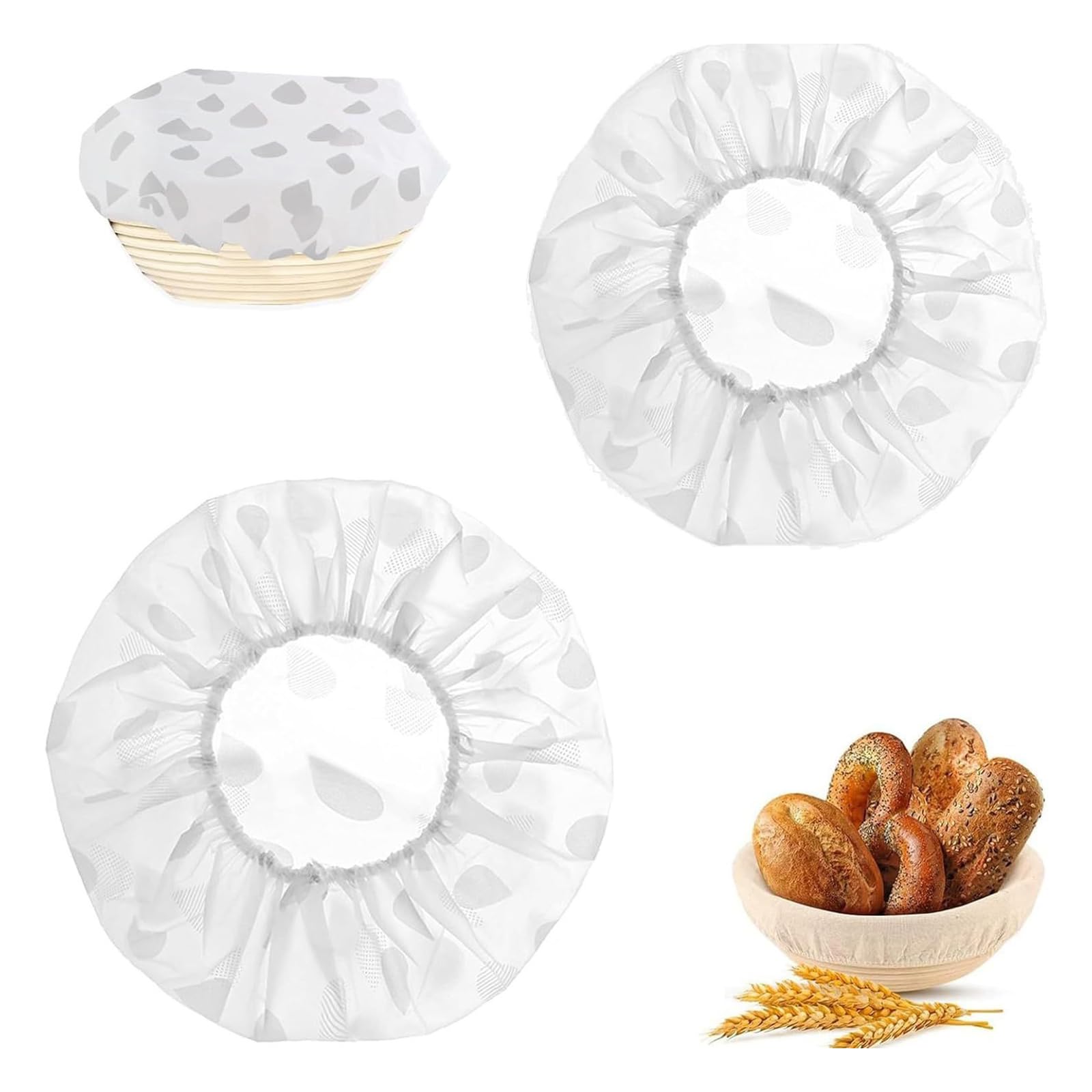 Couvercles De Fermentation Pour Pain - Lot De 2, élastiques, Réutilisables, Diamètre Ajustable 15-40cm