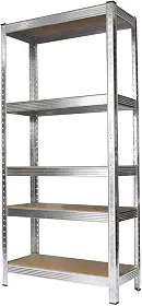 Estante em Aço Galvanizada com 5 prateleiras em Madeira 150kg – TI151A – STROM