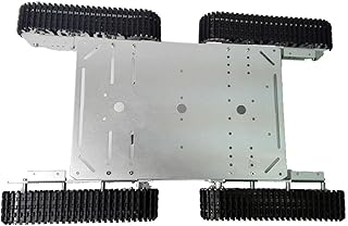 Premium Tracked Car Tank Chassis with 4Pcs DC Motor Kit, 4WD Robot Crawler Platform Caterpillar Moving Model for Arduino Raspberry Pie Microbit ROS Python STEM Education Tool