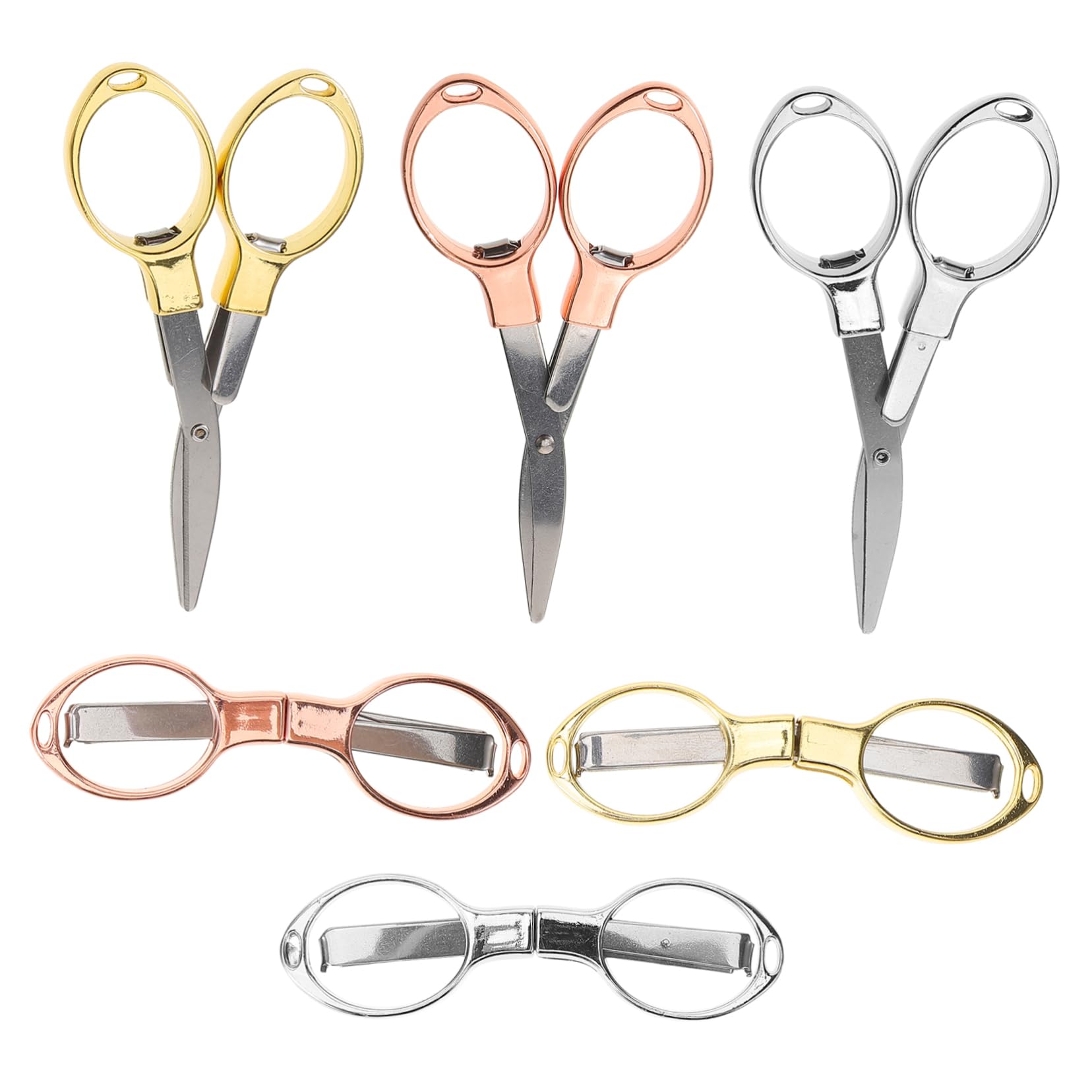 Sewroro 12stücke Faltbare Scheren Aus Metall Tragbare Und Leichte Schneiderscheren Für Handarbeiten Camping Und Reisen Ergonomisches Design Für Präzisen Schnitt