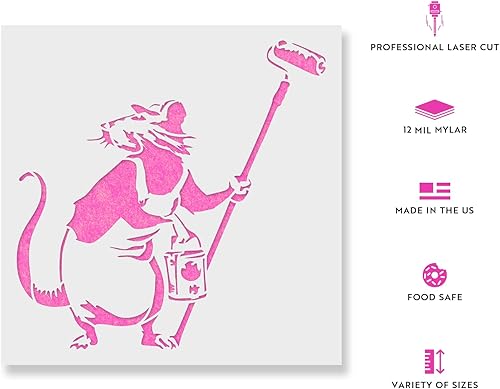 Miniatura 2 de Banksy - Lienzo artístico, kit de plantillas, juego de plantillas de graffiti, arte de pared