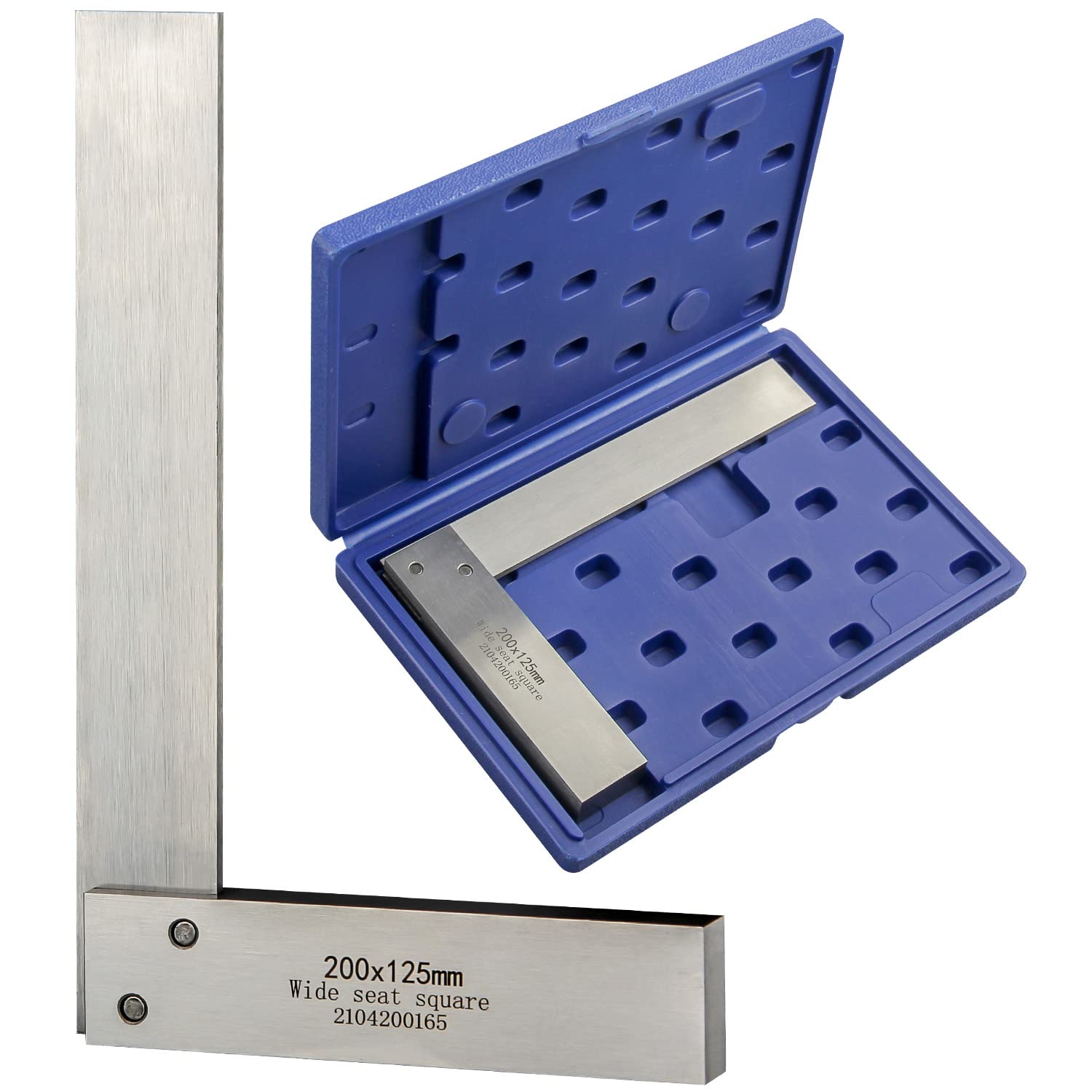 Machinist Square Precision Engineer Wide Seat Square 90 Right Angle Ground Hardened Steel Angle Ruler 7.9 x 5 Inch