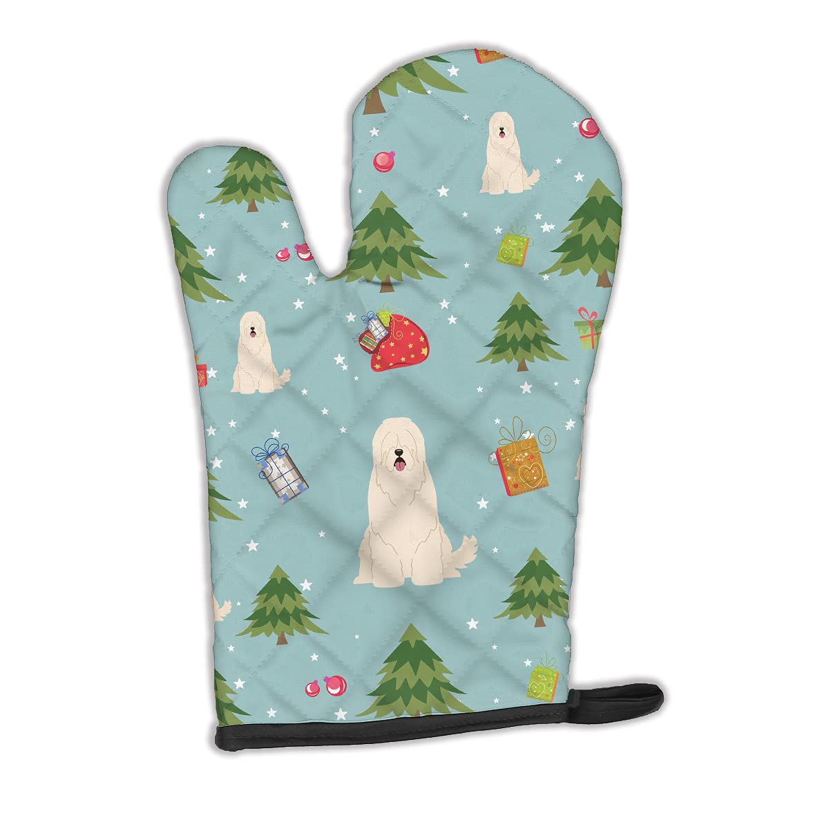 Caroline's Treasures South Russian Sheepdog Oven Mitt BB4684OVMT, Fabric, Christmas Tree
