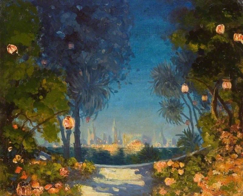Toile murale lac Thomas E Mostyn 60x90cm peinture salon