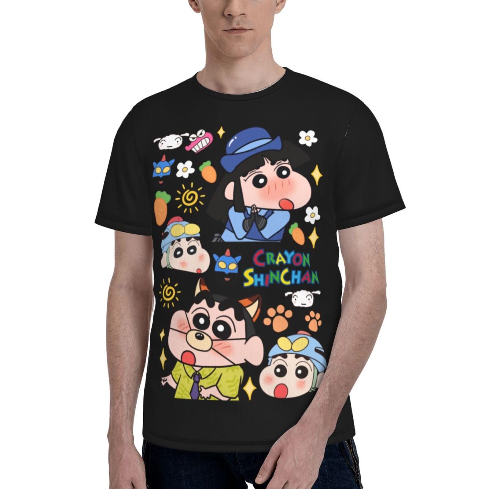 Amazon.co.jp: メンズ Tシャツ クレヨンしんちゃん 夏服 大きいサイズ 
