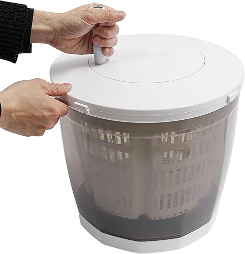 Lavadora manual 2 en 1 con secadora giratoria, lavadora compacta no eléctrica de capacidad de 4.4 libras, lavadora portátil para viajes, dormitorio,