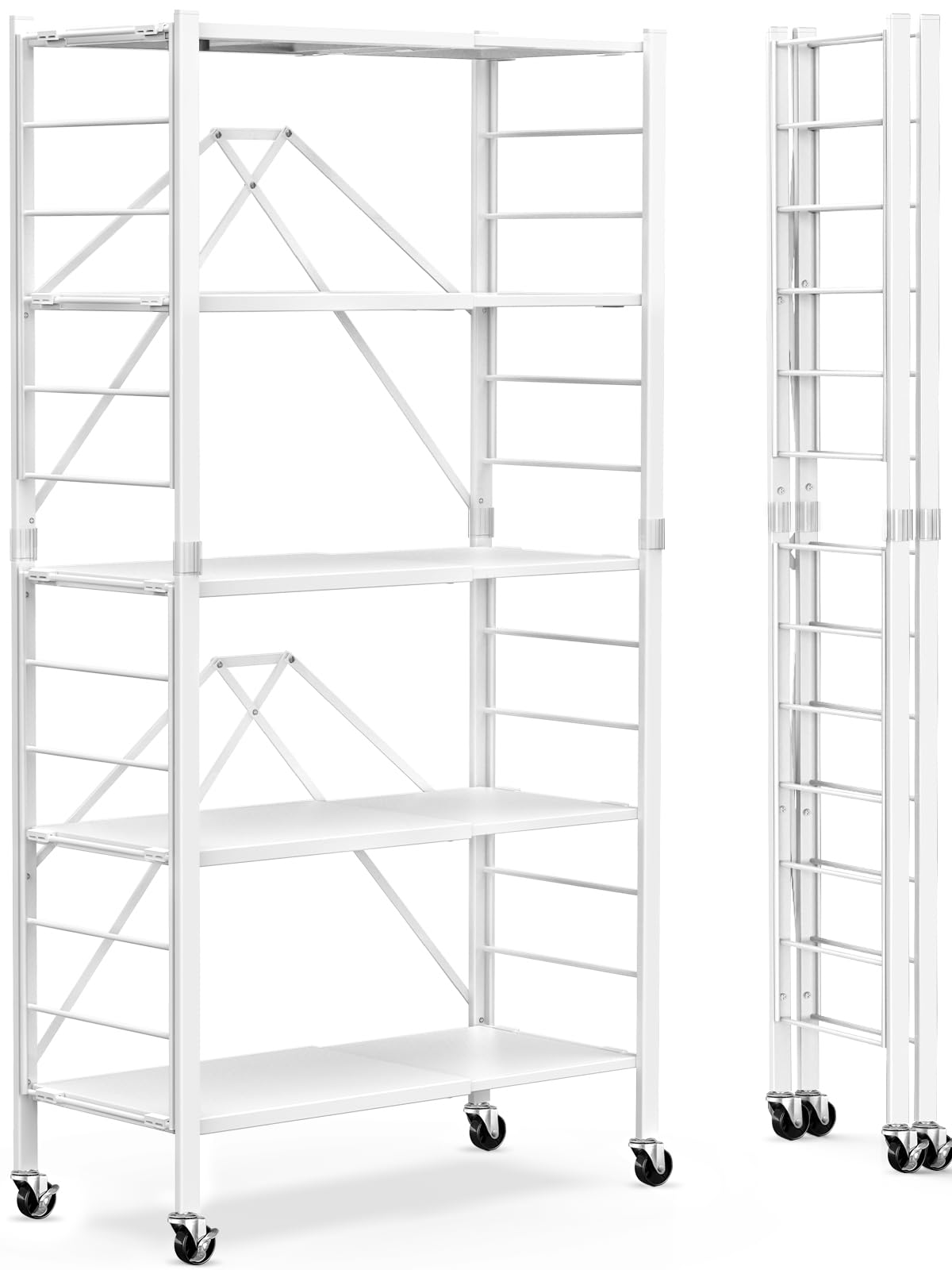 Amazon.com: Himix 5 Tier Foldable Storage Shelves, Expandable