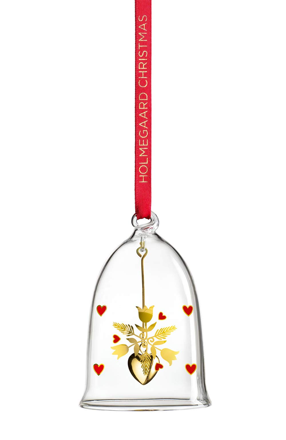 Holmegaard Christmas Bell Ann-Sofi Romme Decoration Classic Clear Heart