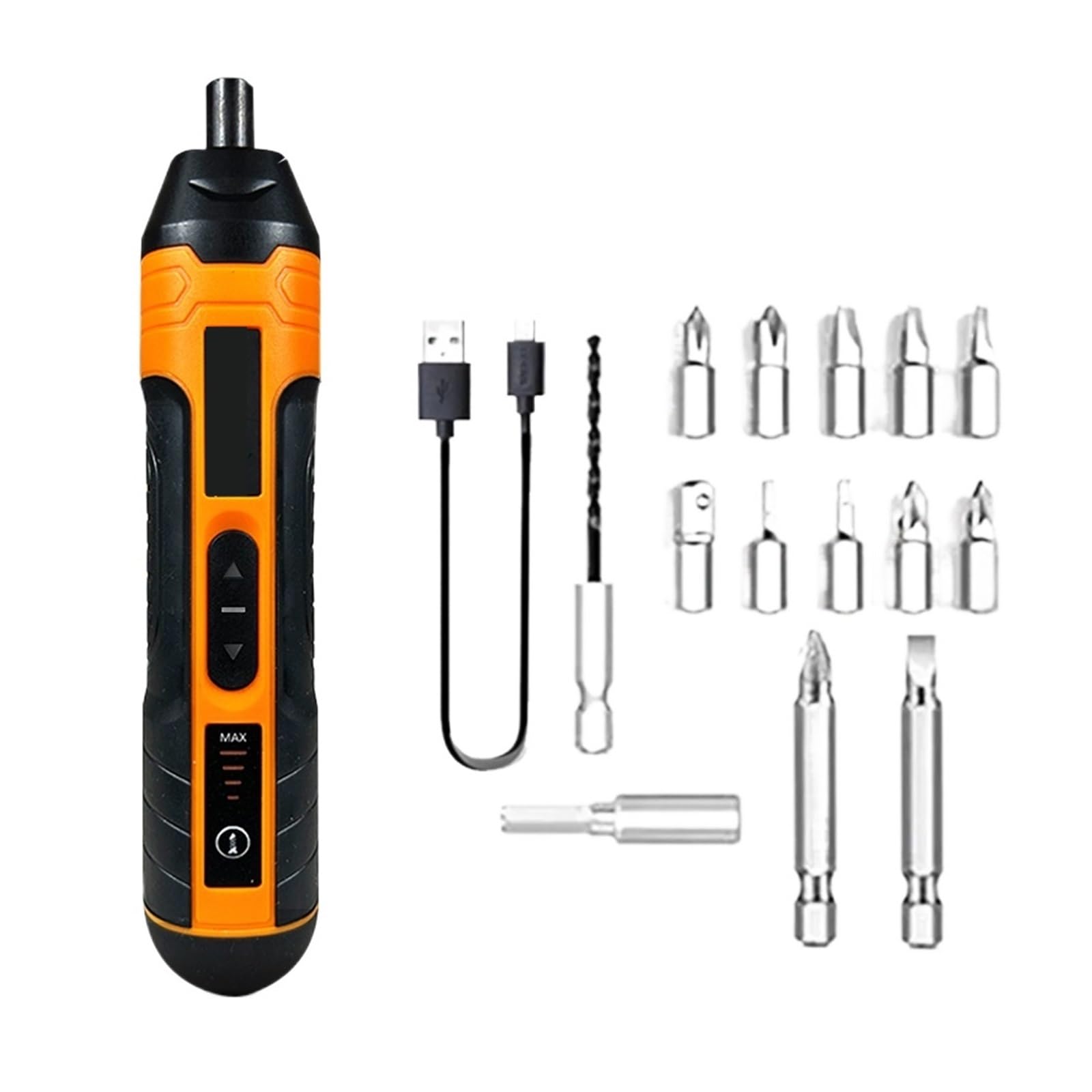 Dothmvgtd 14Pcs Cordless Electric Screwdriver Rechargeable 1300Mah Lithium Battery Mini Drill 3.6V Power Tools Set Portable Lightweight(14Pcs)