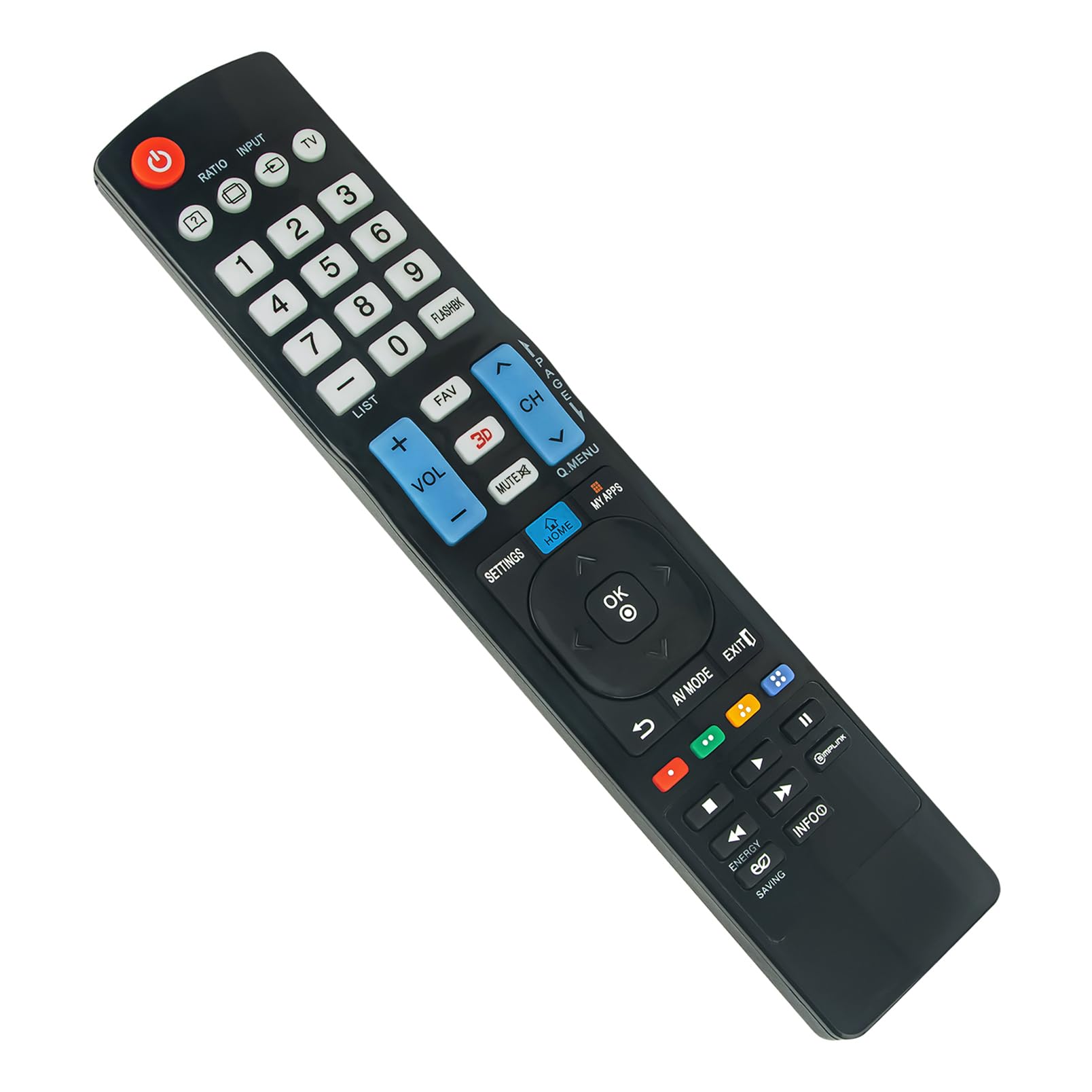 AKB73615313 Replace Remote Control Compatible with LG LCD LED Plasma TV 42PM4700 50PM6700 47LM6200 55LM7600 60PM6700 47LM8600 50PM4700 50PM9700