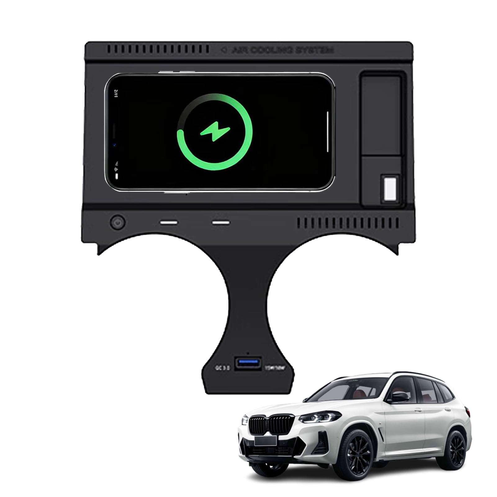 Bezprzewodowa ładowarka Samochodowa Telefonu do BMW (2018-2023) X3, X4, (2019-2023) X3M, X4M, (2021-2023) iX3, Konsola środkowa Akcesoria Podkładka ładująca, Szybka ładowarka do i-Phone Sam-sung